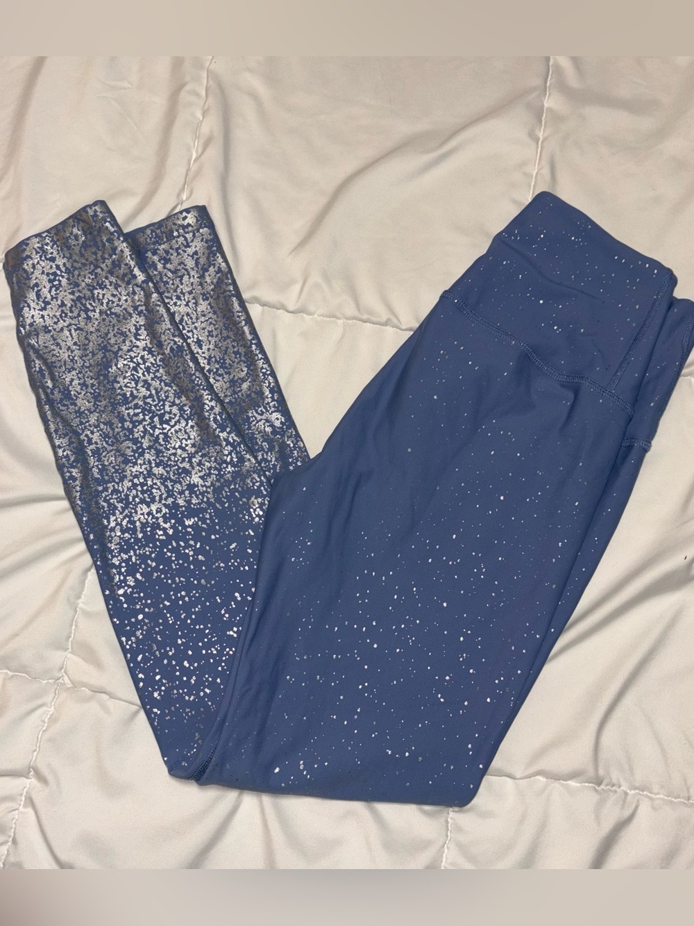 Beyond Yoga Alloy Ombre Leggings Size Large Speckle Periwinkle and Silver